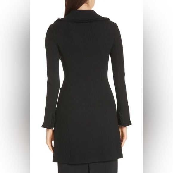 St. John Collection Sz 12 Fringed Wool Blend Milano Pique Knit Topper, NWOT - Picture 5 of 9